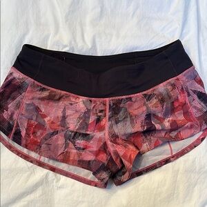 Lululemon Women's Pink and Black Running Shorts